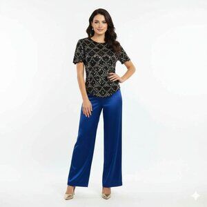 Nwt LAURENCE KAZAR Fully Beaded Evening Blouse Top Sz M